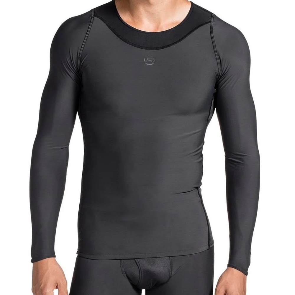 SKINS RY400 Recovery Compression Long Sleeve Shirt Graphite Men's Size Large